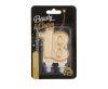 Colour Gold Gold glitter number candle 18, cake candle