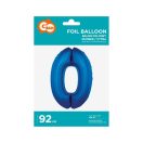 Number B&C Blue Blue Number 0 Foil Balloon 92 cm