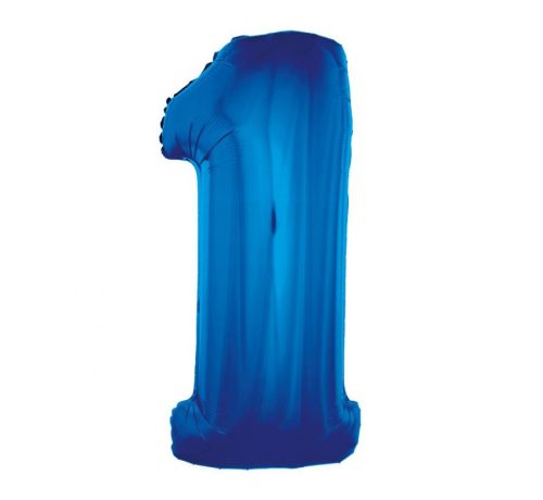 Blue 1 B&C Blue number foil balloon 92 cm