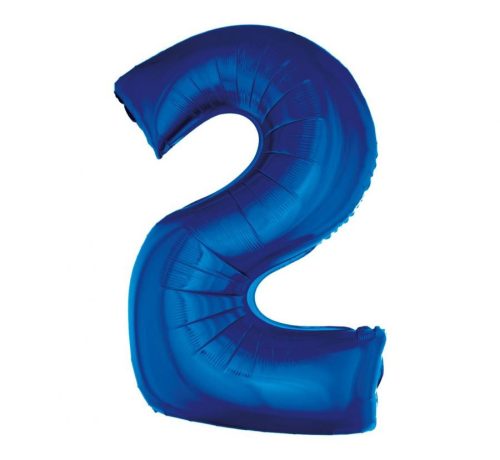Blue 2 B&C Blue number foil balloon 92 cm