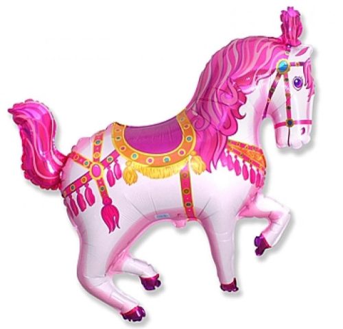 Horses Circus Pink foil balloon 36 cm ((WP))
