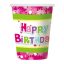 Happy Birthday Pink Happy Birthday Paper Cup 6 pcs 270 ml