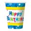 Happy Birthday Blue Happy Birthday paper cup 6 pcs 270 ml