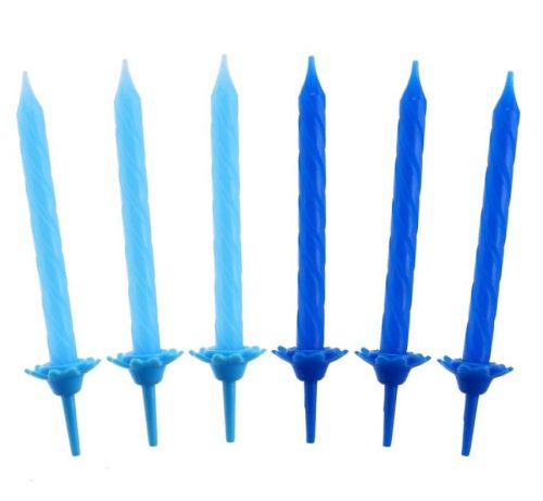 Colour Pattern 2 Blue Birthday Candle Set