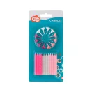 Colour Pattern 3 Pink Birthday Candle Set