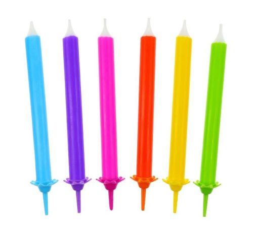 Colour Rainbow Rainbow Cake Candle Set, 12 pieces