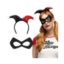Colour Harlequin costume accessory set