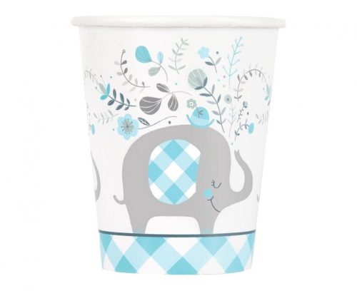Blue Elephant Floral paper cup 8 pcs 266 ml