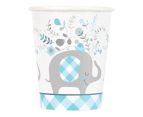 Blue Elephant Floral paper cup 8 pcs 266 ml