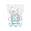 Elephant Floral Blue Paper Cup 8-pcs 266 ml