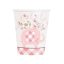 Elephant Floral Pink paper cup 8 pcs 266 ml