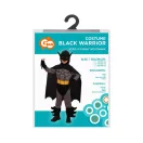 Ninja Black Warrior Costume, 130/140 cm