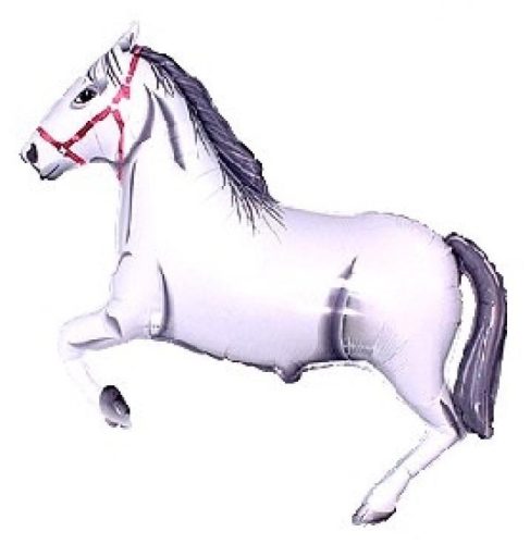 Horses Galloping White foil balloon 61 cm ((WP))