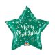 Merry Christmas Green Star Foil Balloon 51 cm