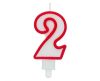 Red Outline, Red number candle, cake candle 2-es
