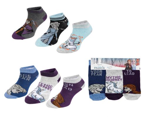 Disney Frozen Mythic kids secret socks, invisible socks 23-34