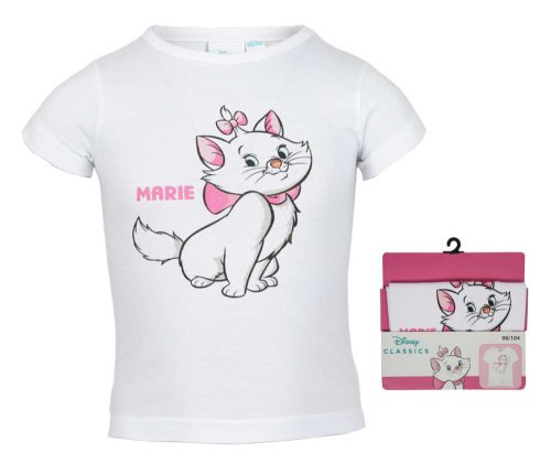 Disney Marie Cat White Children's short-sleeve shirt, size 92-128 cm