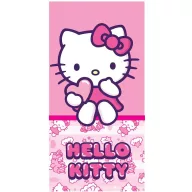   Hello Kitty Pinky Heart bath towel, beach towel 70x140 cm (Fast Dry)