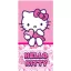 Hello Kitty Pinky Heart bath towel, beach towel 70x140 cm (Fast Dry)
