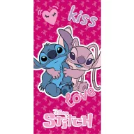   Disney Lilo and Stitch Kiss, Love bath towel, beach towel 70x140 cm (Fast Dry)