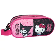 Hello Kitty & Kuromi 2-compartment pencil case 23 cm