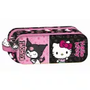 Hello Kitty & Kuromi 2-compartment pencil case 23 cm