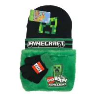   Minecraft Boom Deluxe children's hat, scarf, and gloves set