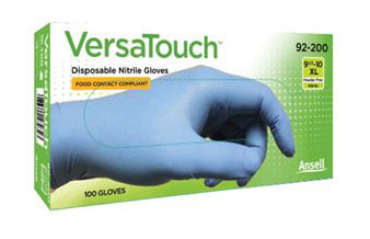 Ansell VersaTouch® 92-200 disposable nitrile gloves, size 6.5-7 (S), 100 pieces