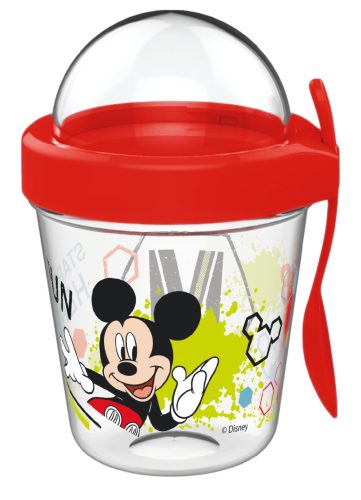 Disney Mickey cup Snack with lid and spoon 350 ml