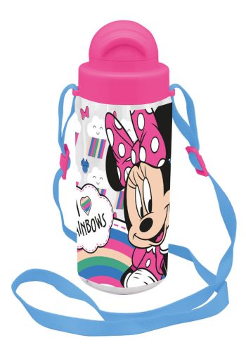 Disney Minnie Rainbows Plastic Water Bottle with Hanger 500ml