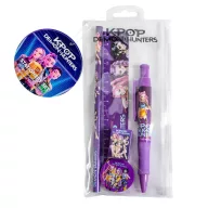 K-pop Demon Hunters Purple 5-piece stationery set