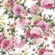 Flower Rose Twigs with Leaves napkins 20 pcs 33x33 cm
