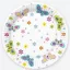 Butterfly With Flowers paper plate 8 pcs set, 22.7 cm