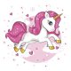 Unicorn Pink Heart 20-piece napkin 33x33 cm