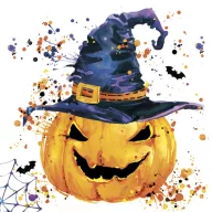 Halloween Creepy Pumpkin napkin, set of 20, 33x33 cm