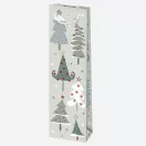 Christmas Patterned paper wine bag 12x40x9 cm