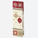 Christmas Patterned paper wine bag 12x40x9 cm