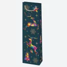 Christmas Patterned paper wine bag 12x40x9 cm