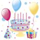 Happy Birthday Cake with Balloons Happy Birthday napkin 20 pcs 33x33 cm