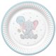 Elephant Blue Balloon Baby Paper Plate Set of 8, 22.7 cm