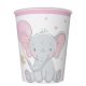 Elephant Pink Balloon Baby paper cup 8 pcs 250 ml