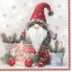 Christmas Scandinavian Gnome napkins, pack of 20, 33x33 cm