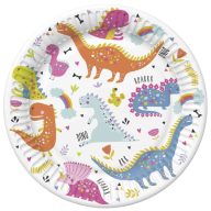 Dinosaur Funny paper plate 8 pcs 18 cm