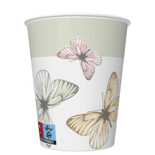 Butterfly Light paper cup 8 pcs 250 ml