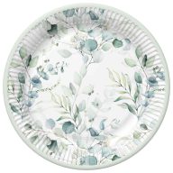 Colour Eucalyptus Twigs Flower Paper Plate 8 pcs 22.7 cm