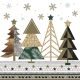 Christmas Graphic Trees napkins, pack of 20, 33x33 cm