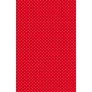 Colour White Dots Red paper tablecloth 120x180 cm