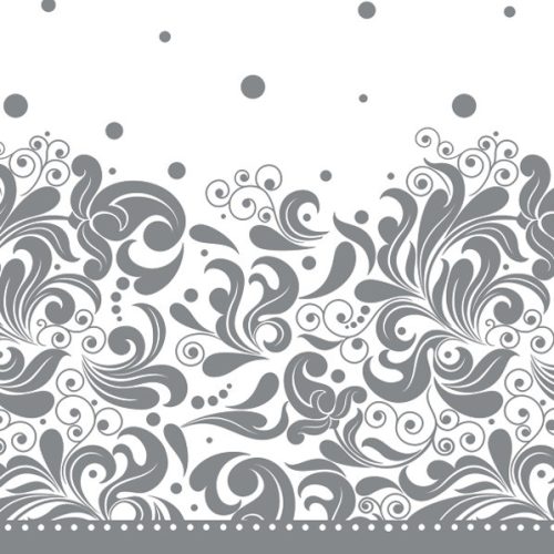 Colour Silver Decorative napkin pack of 20 33x33 cm