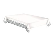 Colour Silver Decorative paper tablecloth 120x180 cm