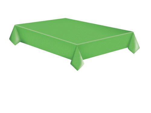 Colour White Dots Green paper tablecloth 120x180 cm